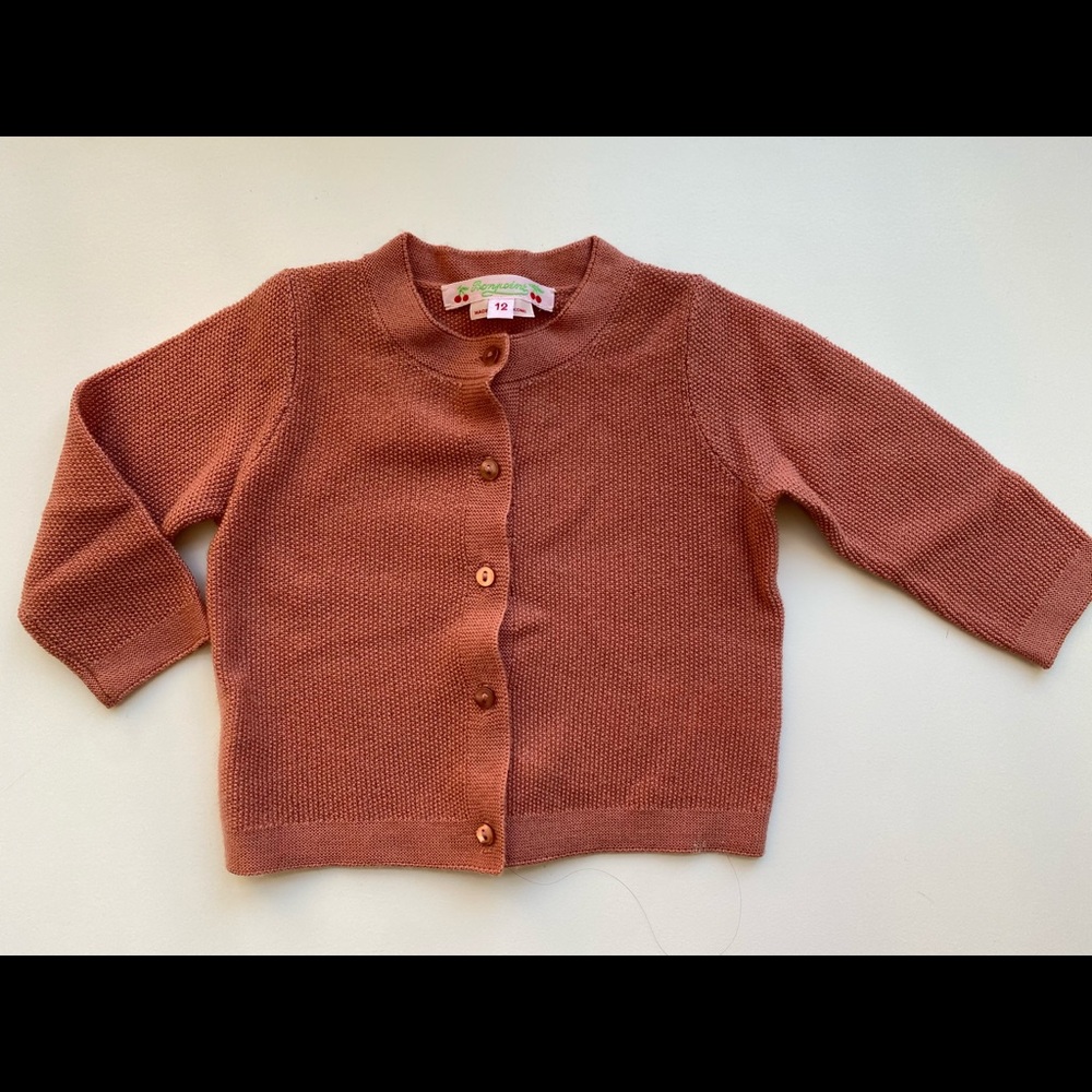 Authentic BONPOINT Wool Cardigan Sweater 12M